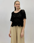Maglia crochet mezze maniche