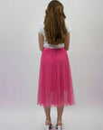 Gonna in tulle con perle