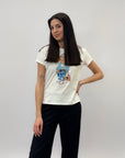 T-shirt in cotone con orsetto