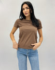 T-shirt in cotone tinta unita petite