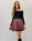 Maglia con spalla bardot