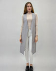 Gilet lungo con bottone