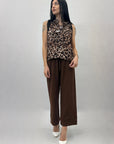 Blusa smanicata con rouches