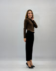 Pullover crop con intrecci