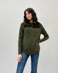 Maglione morbido intrecciato over