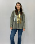 Maglia con cappuccio in similpile