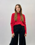 Pullover crop con rotture