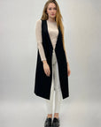 Gilet lungo con bottone