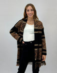 Cardigan morbido fantasia etnica