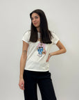 T-shirt in cotone con orsetto