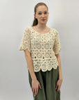Maglia crochet mezze maniche