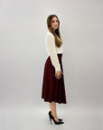 Gonna midi con strass e cintura