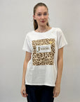 T-shirt taglia comoda con scritta J'adore