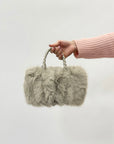 Borsa con pelo e perle Alex Max