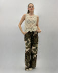 Canotta crochet smanicato
