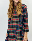 Abito tartan con gonna ampia