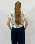 Camicia mezze maniche con fantasia