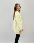 Cardigan misto lana con ricami e perle
