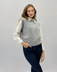 Maglia gilet in lana mohair