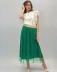 Gonna leggera in tulle plissè