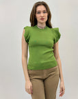 Maglia con maniche a volant