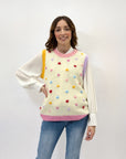 Gilet morbido con cuori