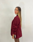 Blazer elegante a manica arrotolata