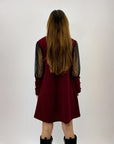 Abito con maniche in organza