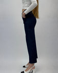 Pantaloni gamba larga in denim