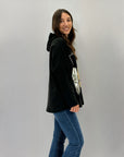 Maglia con cappuccio in similpile