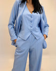 Completo elegante gilet giacca e pantaloni
