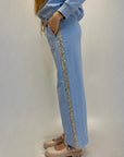Pantaloni tuta con paillettes laterali