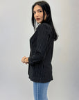 Blazer a righe elasticizzato