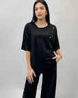 Maglia comoda con dettaglio bottoni