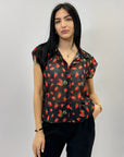 Blusa leggero con stampa frutta