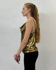 Top con dettaglio scollo in lurex