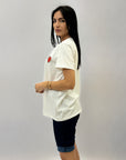 T-shirt oversize con ricamo