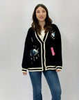 Cardigan premium con paillettes