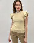 Maglia con maniche a volant