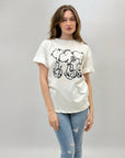 T-shirt in cotone con stampa disegni