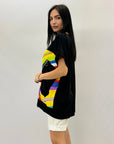 T-shirt in cotone con stampa taglia comoda