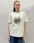 T-shirt in cotone con stampa cuore love