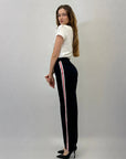 Pantaloni dritti con dettaglio laterale