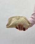 Borsa pochette con intrecci