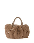 Borsa con pelo e perle Alex Max