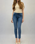 Pantaloni jeans cucitura sul retro