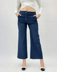 Pantaloni gamba larga in denim