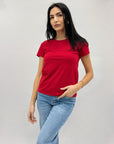 T-shirt in cotone tinta unita petite