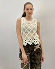 Canotta crochet smanicato