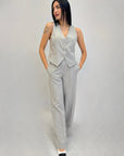 Completo elegante gilet giacca e pantaloni